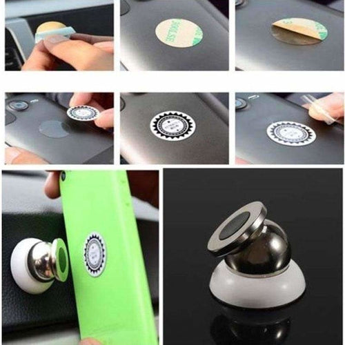 Magnetic Car Phone Holder Mount – 360° Dash Mount for iPhone & GPS